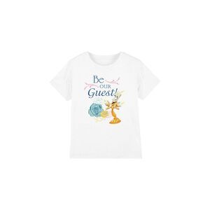 Beauty And The Beast Childrens/Kids Be Our Guest T-Shirt / White